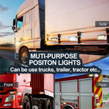 AgriEyes W38S 2 in 1 Amber/White LED Strobe Lights with Position Light, 12W Emergency Flashing Lights for Vehicles