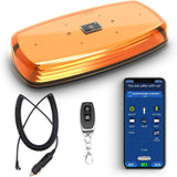 AgriEyes W12R APP Control Mini Strobe Light Bar, Magnetic Rechargeable LED Beacon Light, Wireless strobe light