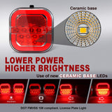 AgriEyes T28/T033/T212/T30B/T42 Halo Wireless Trailer Lights Kit, 2 Mounting Options Portable Magnetic LED Tow Lights for Trucks
