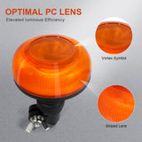 AgriEyes W57P Pole Mount Beacon Light 3.6 Inch, Mini Pipe Strobe Warning Emergency Safety Lights