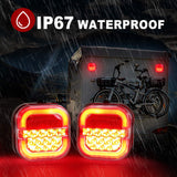 AgriEyes T28/T033/T212/T30B/T42 Halo Wireless Trailer Lights Kit, 2 Mounting Options Portable Magnetic LED Tow Lights for Trucks