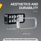 AgriEyes W38S 2 in 1 Amber/White LED Strobe Lights with Position Light, 12W Emergency Flashing Lights for Vehicles