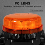 AgriEyes W52S Beacon Light with Reverse Alarm, Amber Rotating Warning Lights for Emergency Vehicles