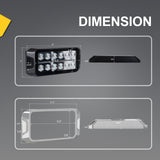 AgriEyes W38S 2 in 1 Amber/White LED Strobe Lights with Position Light, 12W Emergency Flashing Lights for Vehicles