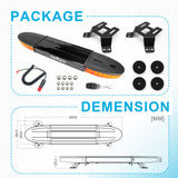 AgriEyes W49 Wireless Amber Strobe Light Bar, 40 inch Rooftop Magnetic Tow Truck Light, Emergency Warning Caution Light Bar for Trucks