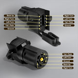 AgriEyes TM8034 7 Pin to 4 Pin Trailer Adapter, Weatherproof  7 Way to 5 Way Trailer Light Plug