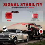 AgriEyes T28/T033/T212/T30B/T42 Halo Wireless Trailer Lights Kit, 2 Mounting Options Portable Magnetic LED Tow Lights for Trucks