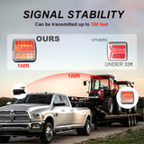 AgriEyes T033/T28/T212/T30B Wireless Trailer Lights kit, Rechargeable Magnetic Portable LED Tow Lights Kit for Trucks