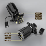 Agrieyes TM8006C 7 Pin to 4 Pin Trailer Adapter, Waterproof Connector 7 Way Blade to 4 Way Flat Trailer Plug