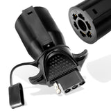 Agrieyes TM8006C 7 Pin to 4 Pin Trailer Adapter, Waterproof Connector 7 Way Blade to 4 Way Flat Trailer Plug