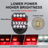 Agrieyes Wireless Trailer Lights Kit, Magnetic Mount, IP67 Waterproof, USB-C 2.5h Fast Charge, 9h Runtime, 12–24V LED Tow Lights w/ 7-Pin to 4-Pin Adapter