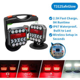 Agrieyes Wireless Trailer Lights Kit, Magnetic Mount, IP67 Waterproof, USB-C 2.5h Fast Charge, 9h Runtime, 12–24V LED Tow Lights w/ 7-Pin to 4-Pin Adapter