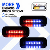 AgriEyes W04 4PCS Grill Strobe Lights, Waterproof LED flashing lights, 14 Modes Warning Lights