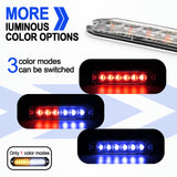 AgriEyes W04 4PCS Grill Strobe Lights, Waterproof LED flashing lights, 14 Modes Warning Lights