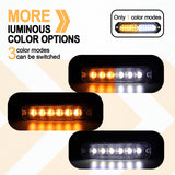 AgriEyes W04 4PCS Grill Strobe Lights, Waterproof LED flashing lights, 14 Modes Warning Lights