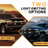 AgriEyes W04 4PCS Grill Strobe Lights, Waterproof LED flashing lights, 14 Modes Warning Lights