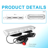 AgriEyes W54M Modular Magnetic Strobe Light Bar, 15 Inch Amber LED Flashing Lights