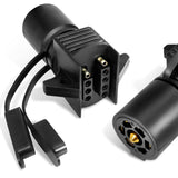 AgriEyes TM8034 7 Pin to 4 Pin Trailer Adapter, Weatherproof  7 Way to 5 Way Trailer Light Plug