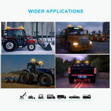AgriEyes W16S Amber Beacon Light 4.2inch Permanent Mount