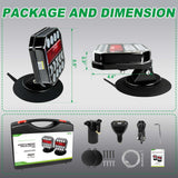 AgriEyes T312C Rechargeable Wireless Magnetic Towing Light Kit with Real-Time Status Feedback
