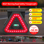 AgriEyes W227 Warning Road Safety Triangle Light, Rechargeable LED Emergency Warning Triangle for Trucks