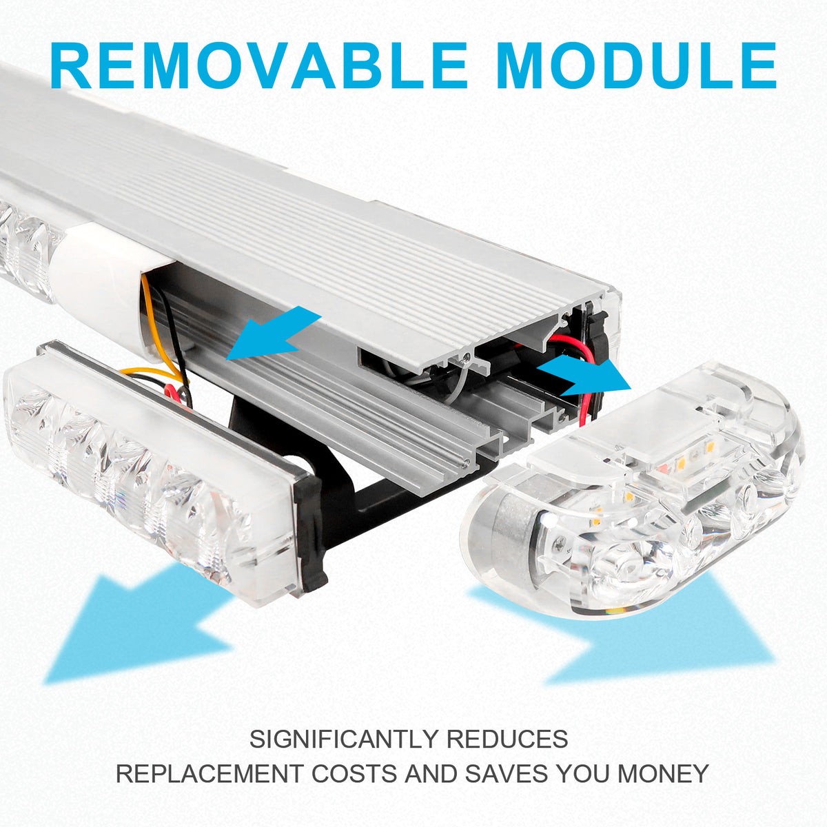 AgriEyes AG-W54 23''/29''/34'' Modular Strobe Lights Bar, Warning Emer