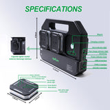 AgriEyes W242R Smart Cascading Road Guidance & Emergency Warning Light Kit with Power Charging Dock