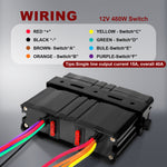 AgriEyes SCB-6P 6 Gang Rocker Switch Box SPST, 12V On/Off  Rocker Toggle Switch Panel 12 AWG Wires