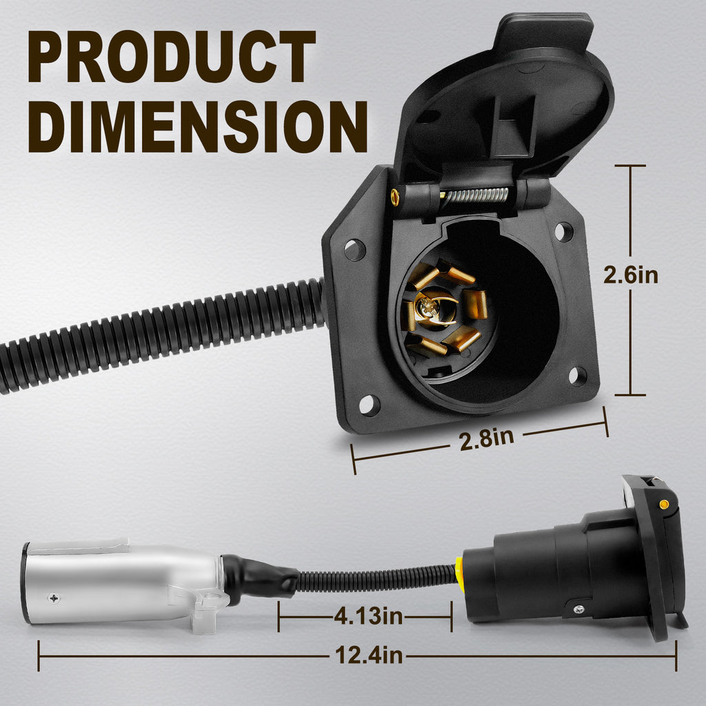 A0012 | 12N 7 Pin Plastic Socket With Rear Fog Cut Out