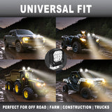 Agrieyes 3400LM LED Truck Work Light 2-in-1 Off-Road + Amber Strobe | IP67 Waterproof