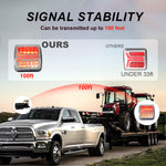 AgriEyes T033 Wireless Trailer Lights kit, Rechargeable Magnetic Portable LED Tow Lights Kit for Trucks