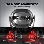 AgriEyes 9016B 2pcs LED Forklift Safety Lights, DC10-80V Truck Security Warning Light 6W