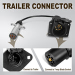 Agrieyes TM8030 7 Pin to 6 Pin Trailer Light Adapter, 7 Way to 6 Wire RV Blade Trailer Plug, Trailer Connector