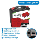 AgriEyes T28/T033/T212/T30B/T42 Halo Wireless Trailer Lights Kit, 2 Mounting Options Portable Magnetic LED Tow Lights for Trucks