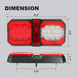 AgriEyes T322 Double Trailer Lights for RV, Waterproof LED Tail Light with Reverse & Reflector