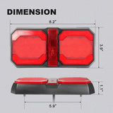 AgriEyes T323 Double Trailer Light with Reflector, Parenthesis Waterproof LED RV Tail Lights