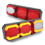 AgriEyes T324 Triple Tail Lights, Waterproof 78LED RV Trailer Light with Reverse & Reflector