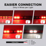 AgriEyes T324 Triple Tail Lights, Waterproof 78LED RV Trailer Light with Reverse & Reflector