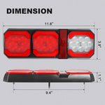 AgriEyes T324 Triple Tail Lights, Waterproof 78LED RV Trailer Light with Reverse & Reflector