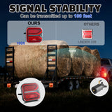 AgriEyes T327 Wireless Trailer Light with Magnetic Suction Cup, Rechargeable LED Tow Light with Flashing Mode