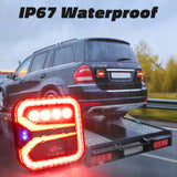 AgriEyes T327 Wireless Trailer Light with Magnetic Suction Cup, Rechargeable LED Tow Light with Flashing Mode