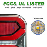 AgriEyes T327C Smart Wireless Magnetic Trailer Light Kit with Real-Time Signal Feedback