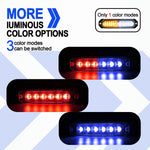 AgriEyes W04 4PCS Grill Strobe Lights, Waterproof LED flashing lights, 14 Modes Warning Lights