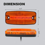 AgriEyes W226 2PCS 2 in 1 Amber Trailer Marker Lights with Warning Lighting, 4 inch Side LED Marker Lights