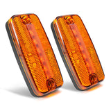 AgriEyes W226 2PCS 2 in 1 Amber Trailer Marker Lights with Warning Lighting, 4 inch Side LED Marker Lights