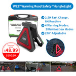 AgriEyes W227 Warning Road Safety Triangle Light, Rechargeable LED Emergency Warning Triangle for Trucks