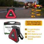 BOGO Deal！AgriEyes W227 Rechargeable LED Emergency Road Safety Triangle Light