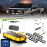 AgriEyes W230B App Control Wireless Magnetic Strobe Light Bar for Trucks