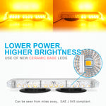 AgriEyes W54M Modular Magnetic Strobe Light Bar, 15 Inch Amber LED Flashing Lights
