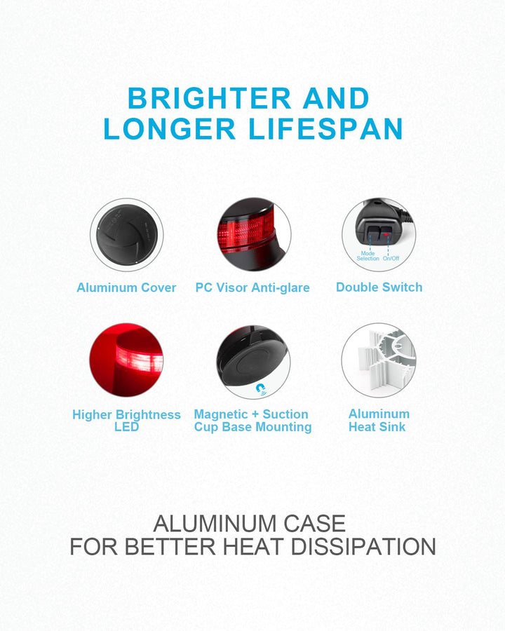 AgriEyes wireless led beacon light AgriEyes Magnetic Red Beacon Light: An Innovative Paradigm in Safety Warnings